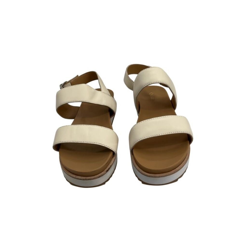 Quince Women Italian Leather Platform Sandal Cream OS